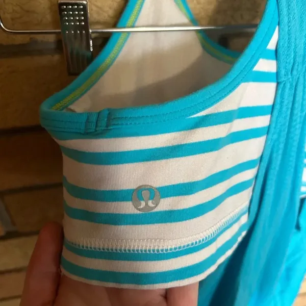 Lululemon No Limits Tank Spry Blue / Twin Stripe Spry Blue Size Size 2-4 - Image 5