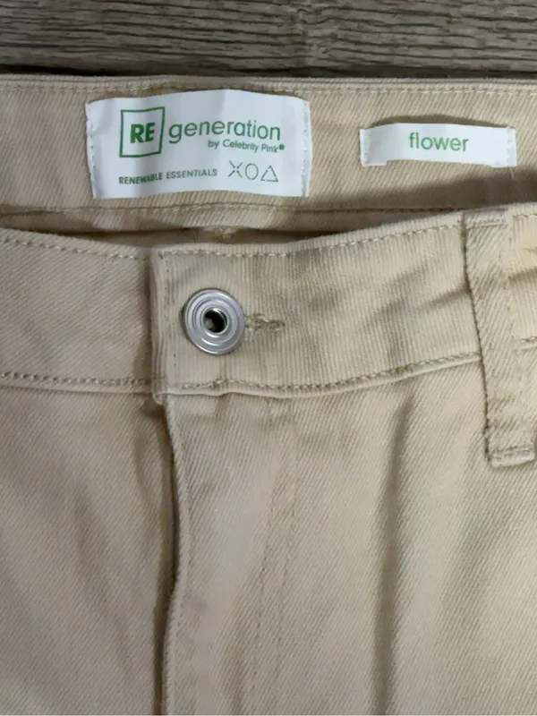 RE/Generation Flare Jeans Beige 11/30 Tan Size undefined - Image 5