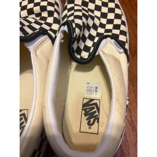 Vans Slip-On Sneakers Checkerboard‎ Black White Skater Shoes Mens 4.5 Womens 6 - Image 8