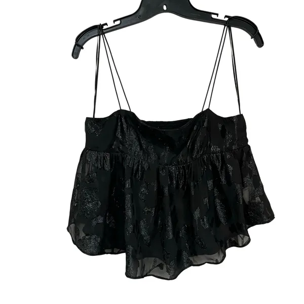 Urban Outfitters Black Satin Babydoll Cami Adjustable Straps Size M‎ - Image 3