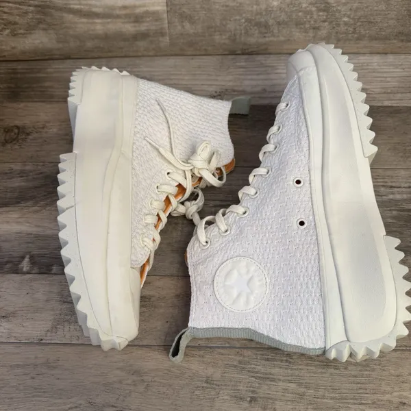 Converse Run Star Hike Hi Egret Peach Dream Platform Sneakers Size M9 W10.5 - Image 7