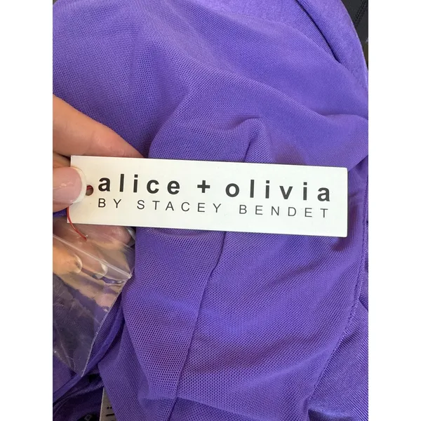 NWT Alice + Olivia Resse Maxi Gown‎ in Purple Sz 2 $495 - Image 10