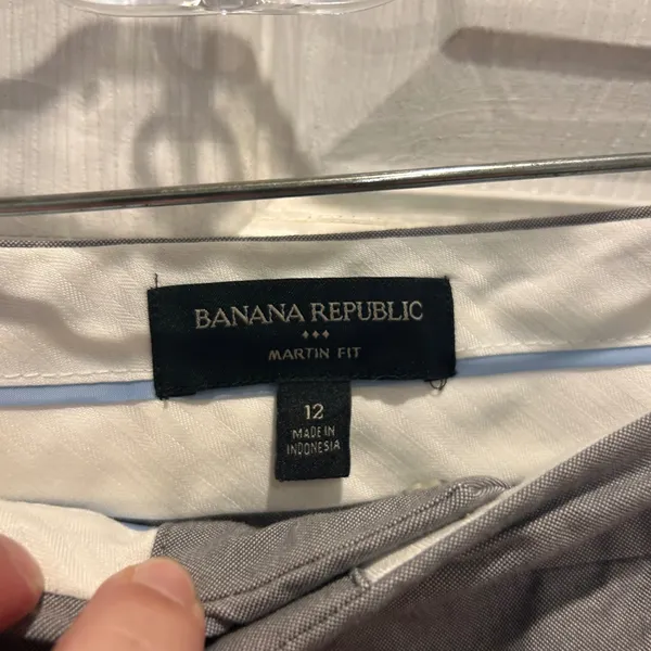 Banana Republic Martin Fit Gray Ankle Pants Women's Size 12‎ Career Casual - Image 3