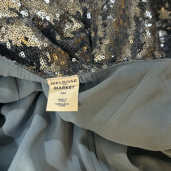Melrose and Market Blue Sequin Cocktail Mini Dress Size XXS - Image 6