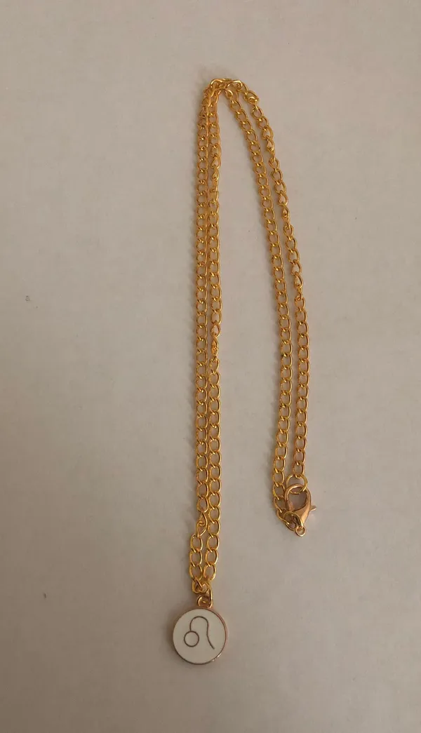 Leo Zodiac Sign Pendant Necklace - Image 2
