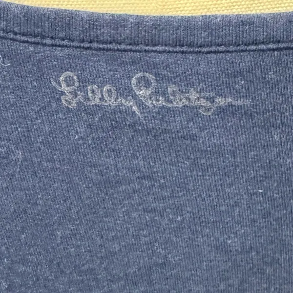 Lilly Pulitzer Skipper V-Neck Popover Tunic Navy‎ Blue Pockets Size Large - Image 4