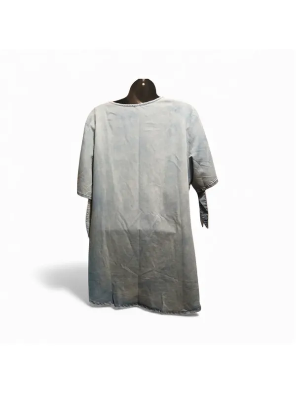Made With Love Women's Large Chambray Tunic Shirt Dress NWT (INV157) A2 - Image 2