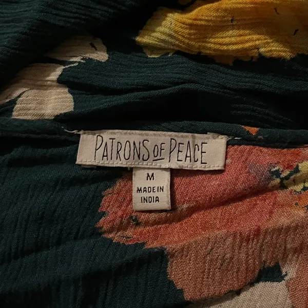 Patrons of Peace Floral Faux-Wrap Maxi Dress size M - Image 2