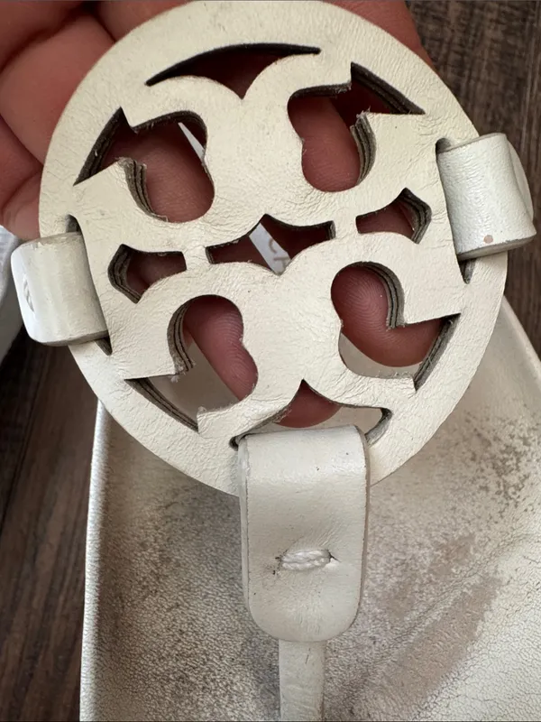 Tory Burch white  Logo Thong Sandals - Image 8