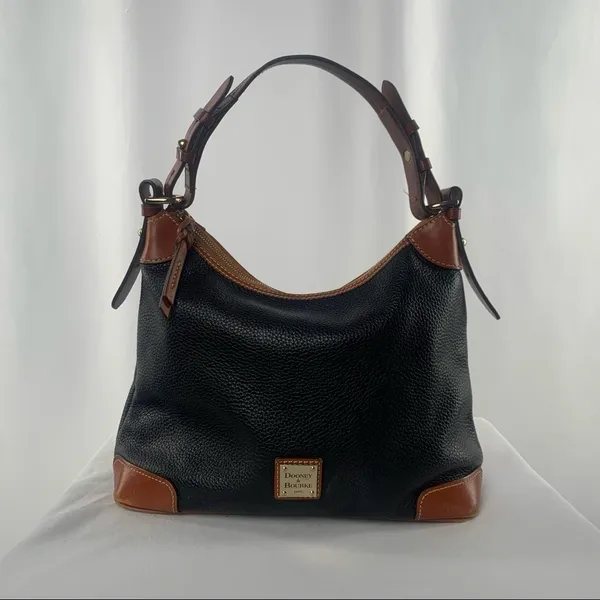 Dooney & Bourke Pebble Grain Hobo‎ Bag in Black - Image 2