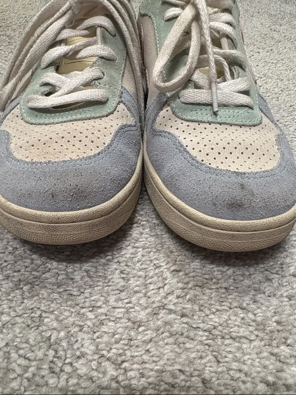 Veja Vert size 9 Low-Top Sneakers in Cream, Pastel Pink, Mint & Light Blue - Image 9