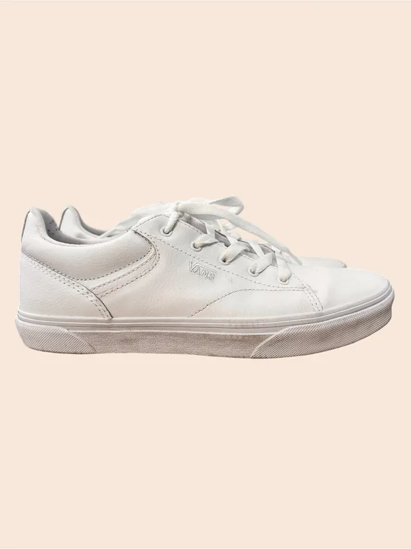 Vans Leather Classic White Low-Top Sneakers - Image 5