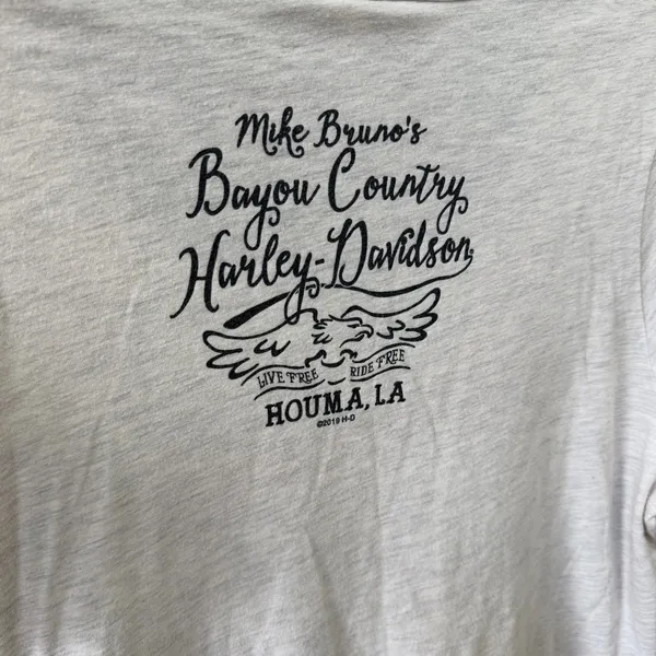 Harley Davidson Womens Tee 2X Logo Graphic Soft Wash Biker Grunge - Image 7