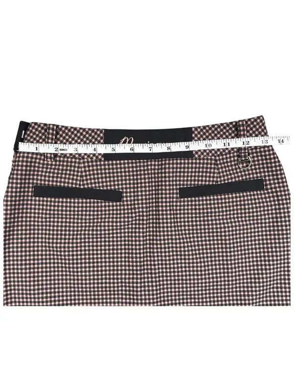 Munsingwear Golf Skort S Pink Navy Houndstooth Wrap Skirt - Image 6