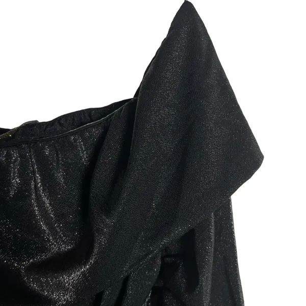 Bronx & Banco Amara Black Ruched Long Sleeve Off the Shoulder Midi Dress Size 4 - Image 9