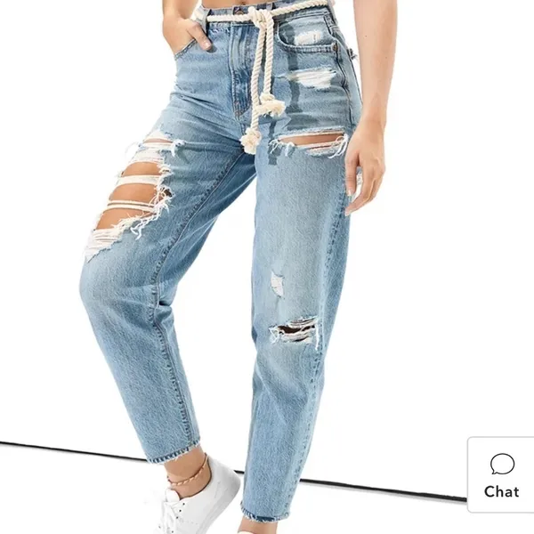 AEO Relaxed Mom‎ Jean Distressed Denim Jeans - Image 3