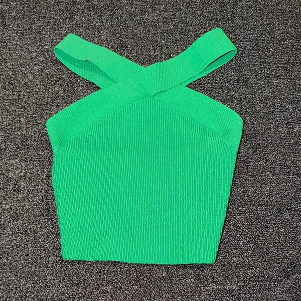 Green Women's Aritzia Cross-Strap Top - Image 2