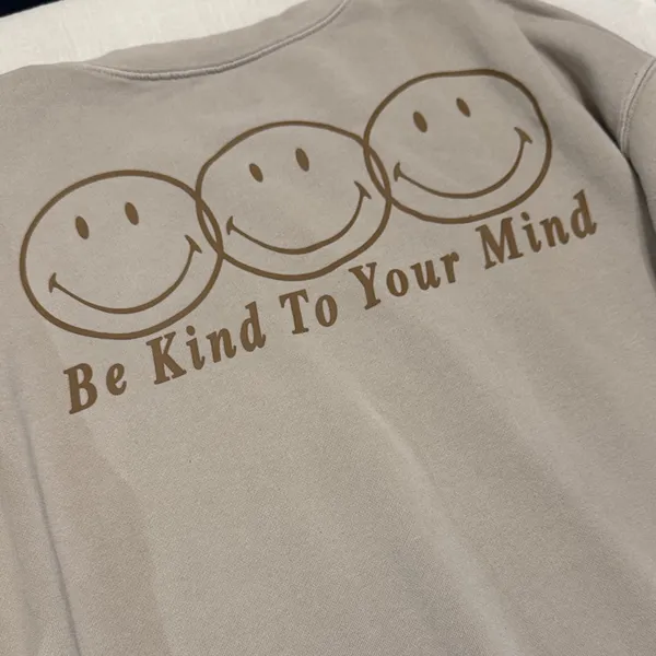 PacSun Cream Smiley Crewneck Sweater - Image 9