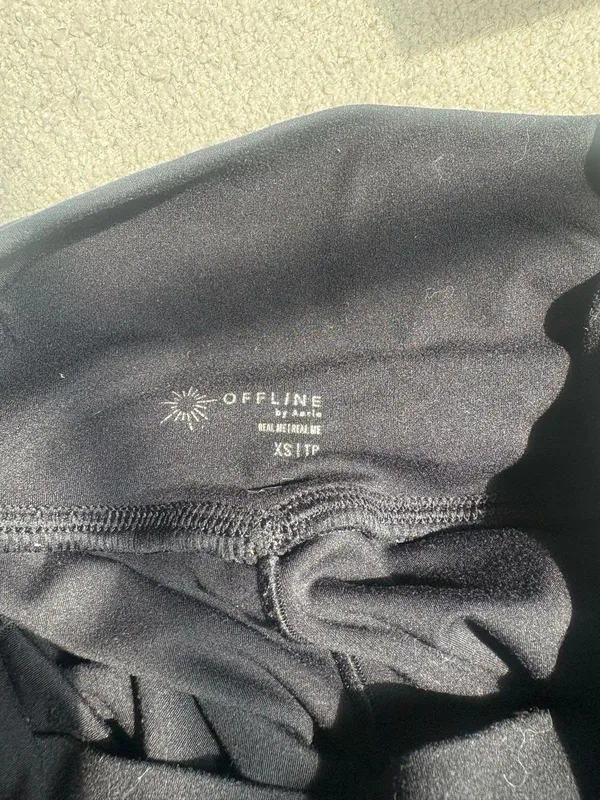 Black Aerie Crossover Shorts - Image 3