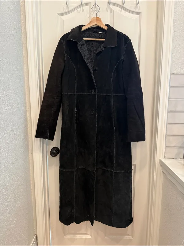 Vintage D’ Carlo y2k vintage suede leather duster coat gothic - Image 6