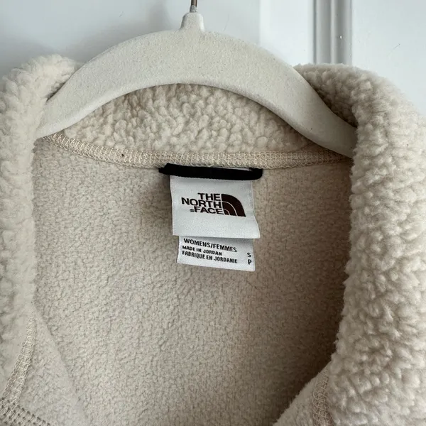 The North Face Cragmont Fleece‎ 1/4 Snap Pullover Sweater Cream Size S NWT - Image 6