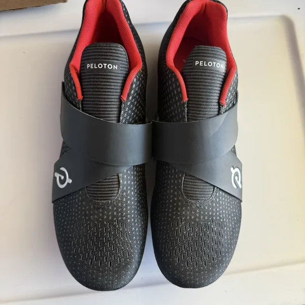 Peloton Unisex Size 11M/ 12.5W Cycling Shoes Black Red Cleat Altos Sneakers - Image 4