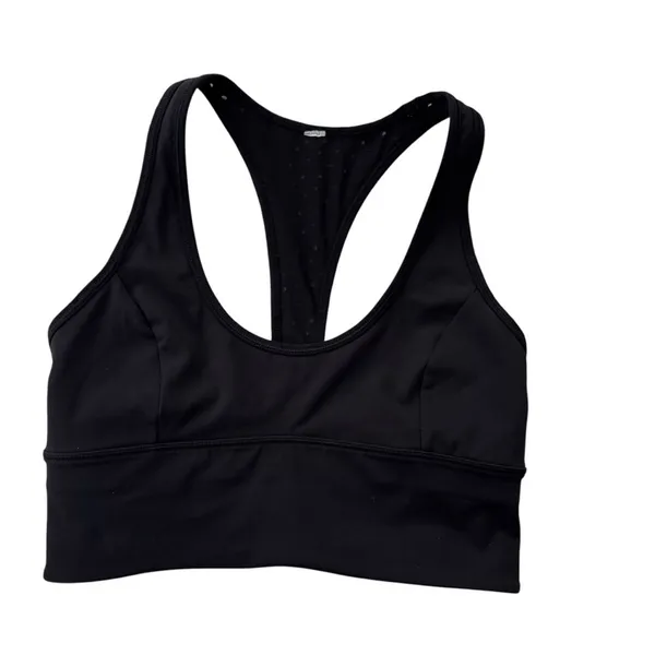 Lululemon Bra Racer Back Embroidered Eyelet Sports Bra Black Size 6 - Image 6
