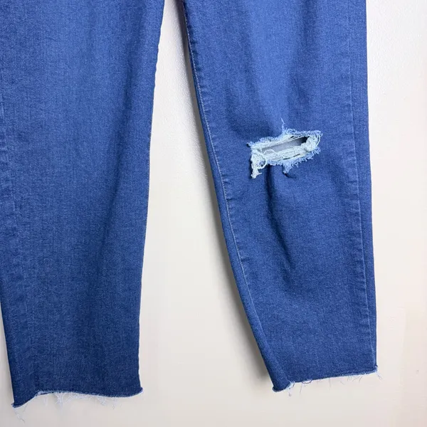 Signature by Levi Strauss Jeans 13 W31 Mid Wash High Rise Distressed Raw Hem - Image 11