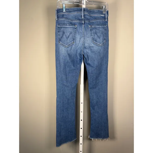 MOTHER The Runaway Step Fray Jeans 29 Leaps & Bounds Flare Raw Hem - Image 5
