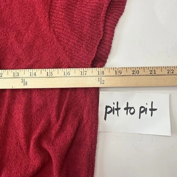 Madewell Marin Tie Front Sweater Tee In Deep Crimson Womens‎ XL - Image 9