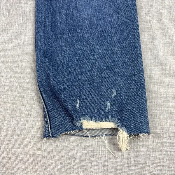We The Free Jeans Womens 27 Blue Medium Wash High Rise Straight Distressed Denim - Image 13