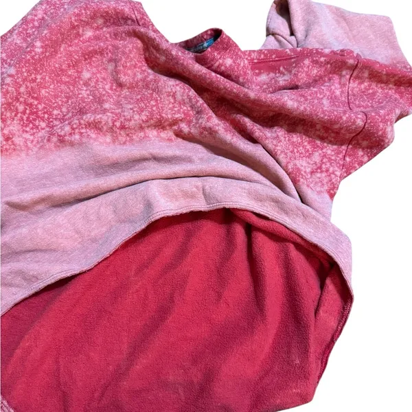 Vintage Fruit of the Loom Crewneck Sweatshirt Red Coral Acid Wash‎ sz 2XL - Image 7