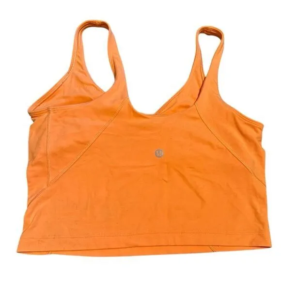 Lululemon Womens 8 Align Tank Orange Soda Fitted Crop Basic‎ Trendy Athletic - Image 3