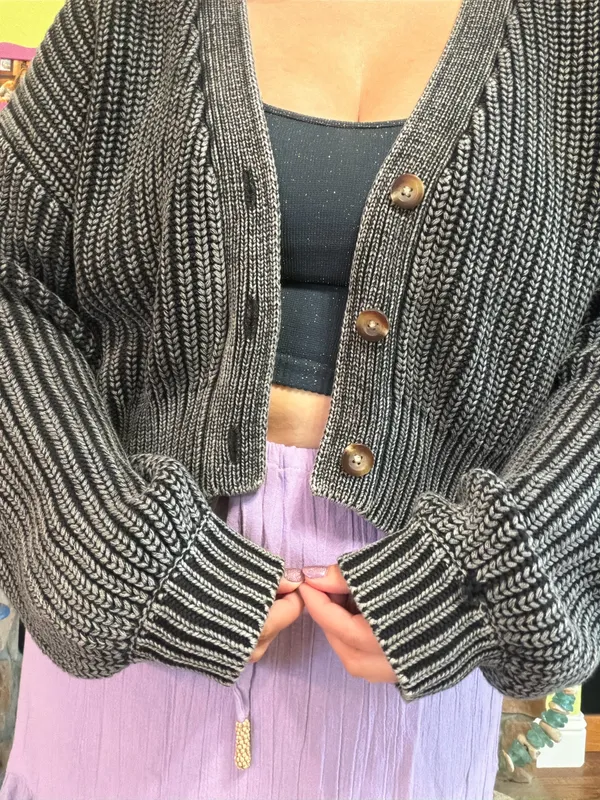Roxy Sundaze Washed Cotton Crop Cardigan - Image 5