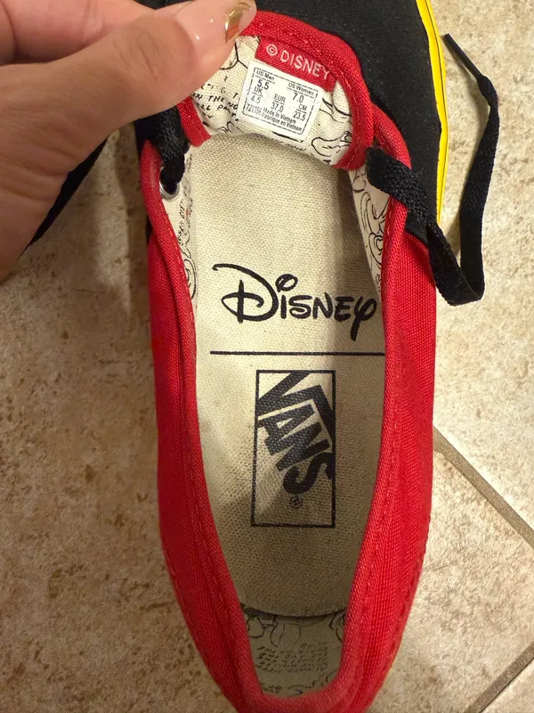 Disney x Vans Authentic Mickey Red, Yellow and Black - Image 3