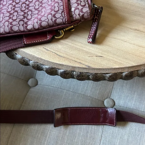 Coach Purple‎ Suede Logo Canvas Swing Pack Crossbody - Image 6