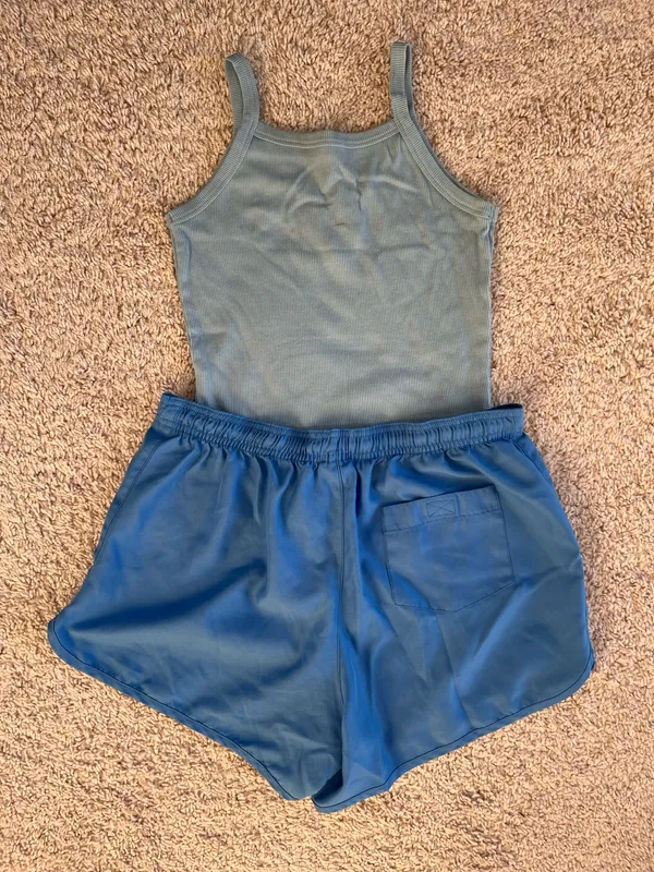 Size XS/S Blue Butterfly Themed Pajama Set - Image 2