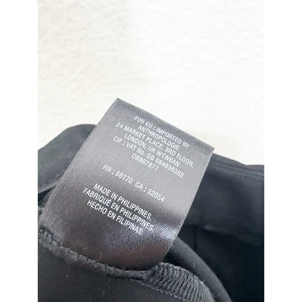 Anthropologie The Essential Slim Ankle Zip Pant Black Women's Size 0 Minimalist - Image 7