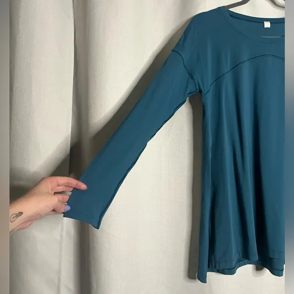 Lululemon Hit Unwind Long Sleeve Shirt in Tomic Teal 4 - Image 7