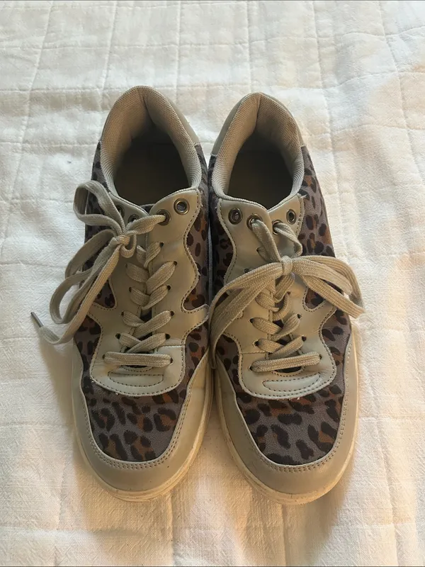 Coconuts by Matisse Leopard Print Brown and Tan Sneakers - Image 5