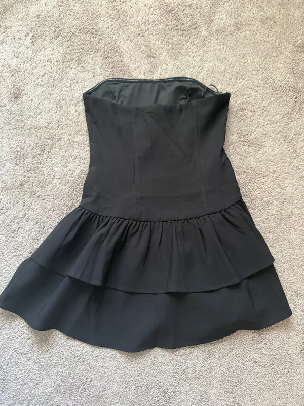 Edikted Double Ruffle Drop Waist Mini Dress - Image 3