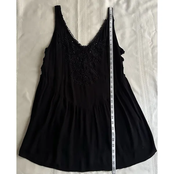 Intimately Free People DelphineEmbellished Slip Dress FlowySequin Black XS NWT - Image 10