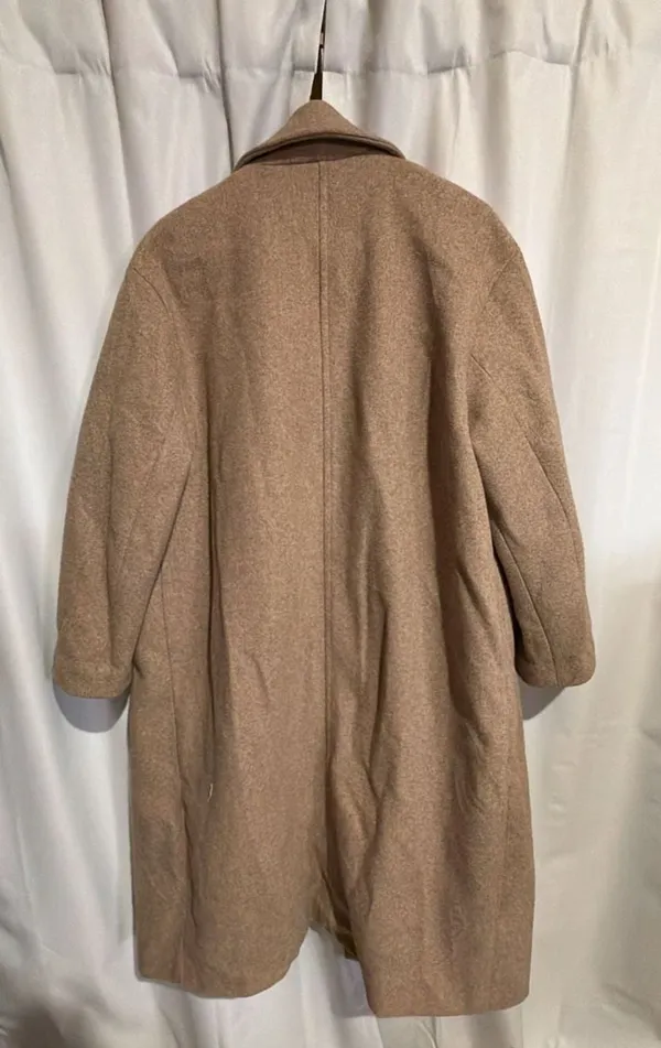 Zara Women's Beige Double Breasted Trench Overcoat Size M - Image 5