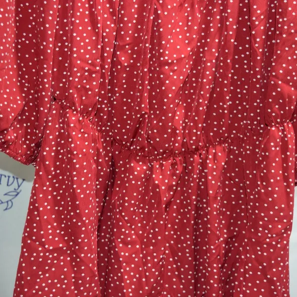 NWT Bloom Chic Red/White Polka Dot Peasant Blouse, Size 26 - Image 4