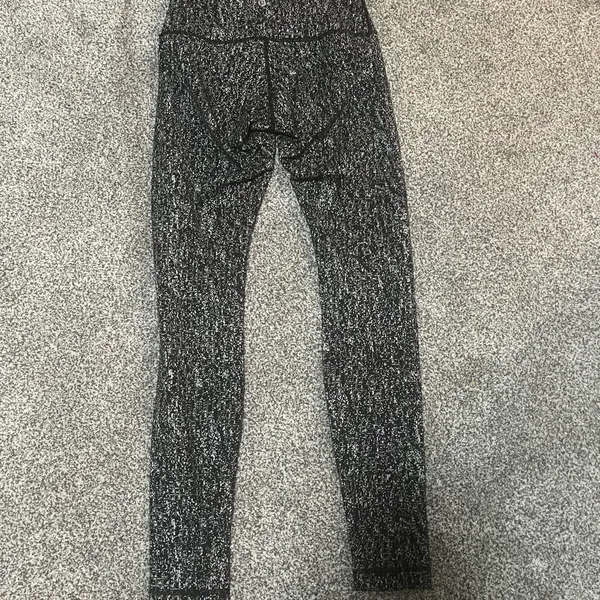Black and Gray High-Waisted Leggings - Image 2