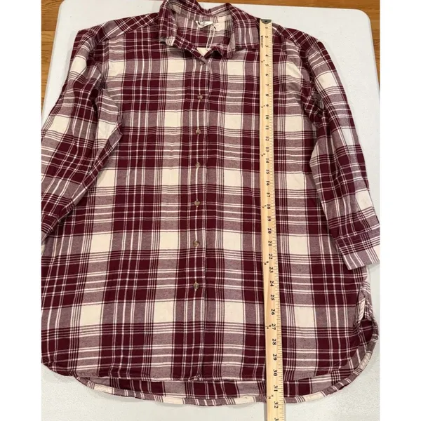 NEW Pact Shirt Womens XS/S Flannel Plaid 100% Organic Cotton Oversized Western - Image 6