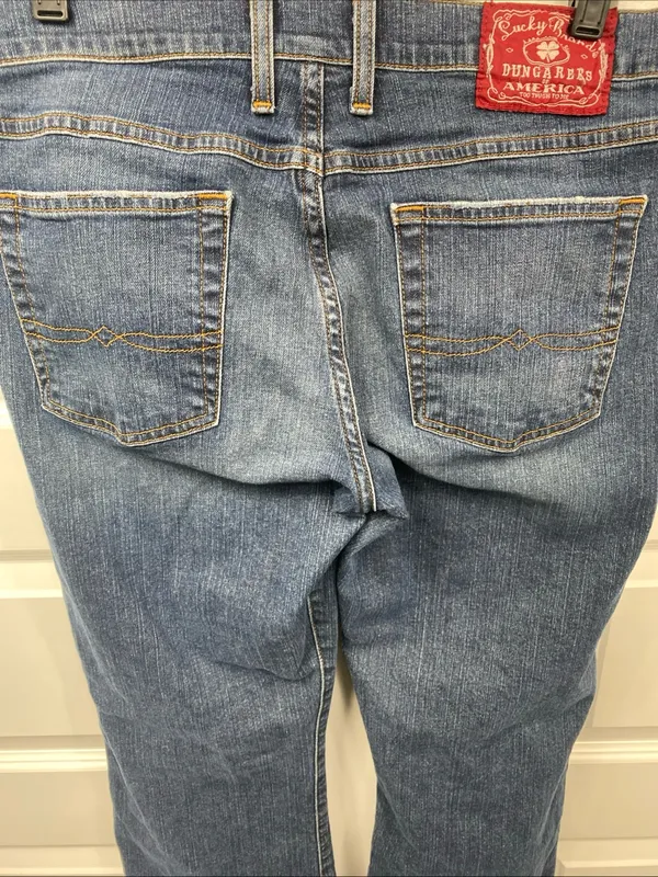 Vintage Lucky Brand Dungarees Denim Jeans Womens 32x31 Red Label Cene 7W10370 - Image 3