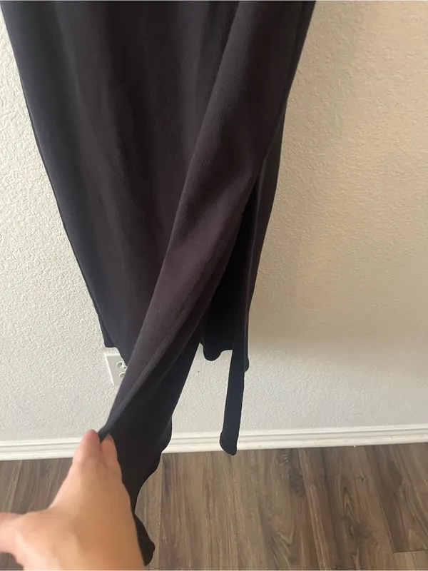 Karen‎ Kane Maxi Ribbed Dress Slit Small NWT black - Image 3