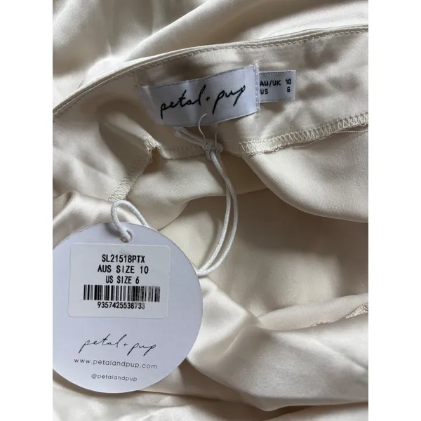 NWT Petal & Pup Ellory Cowl Neck Satin Maxi Dress 6 Formal Slip Dress - Image 3