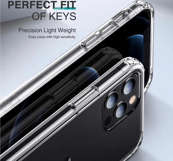 Luckymore Crystal Clear Case Compatible with iPhone 12/12 Pro - Image 3